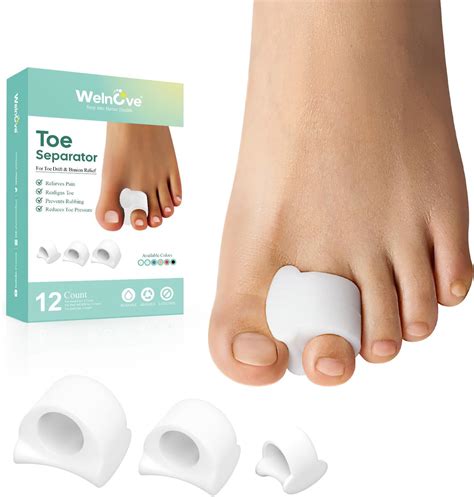 Amazon.com: 12 Packs Toe Spacers for Feet Women, Toe Separators for Overlapping Toes, Zen Toes ...