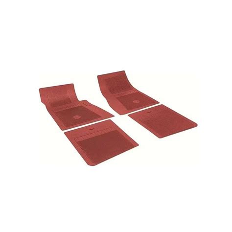OER FP73002 Chevy 4 Piece Red Floor Mat Set w/Bow Tie