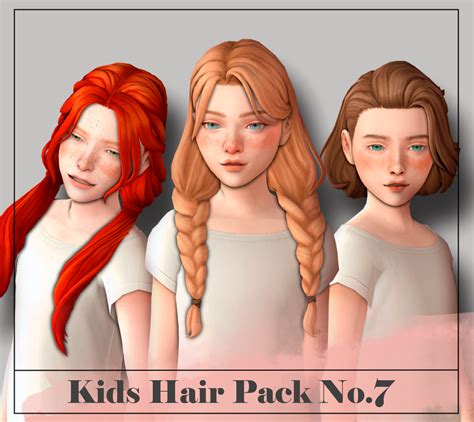 Kids Hair Pack No.7 | Sunivaa | Kids hairstyles, Sims hair, Sims 4 children