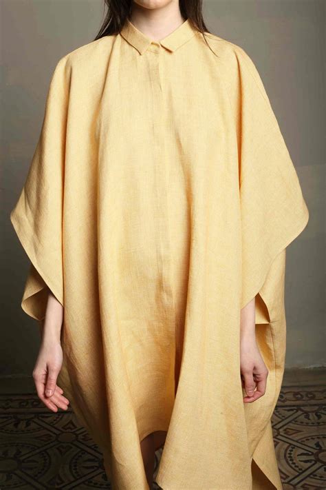 Yellow Linen Shirt Dress – LARAKHOURY