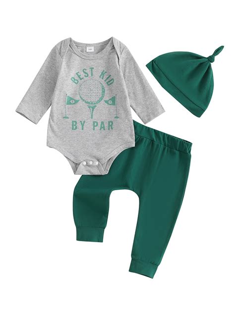 aturustex Infant Baby Boy Casual Golf Outfits 0-18M Newborn Letter ...