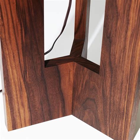 Japanese inspired Mid-Century Walnut Floor Lamp - James Mankoff Design