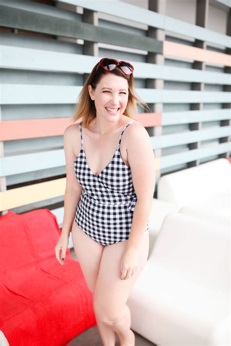 Gingham Bathing Suit - Lipgloss and Crayons