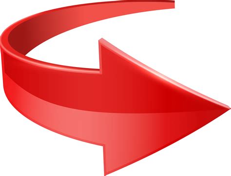 Curved Red Arrow Transparent