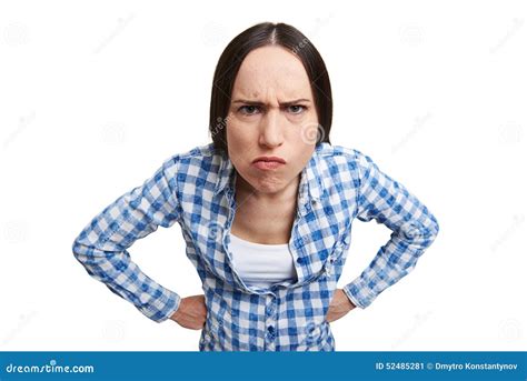 Woman Looking with Disapproval Stock Image - Image of discontented ...