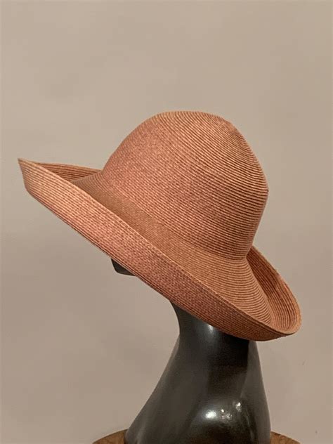 Eric Javits Wide Brimmed Natural Straw Hat For Sale at 1stDibs