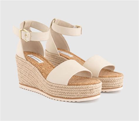 EARTHADDICT Hebe Espadrille Wedges Off White - High Heels