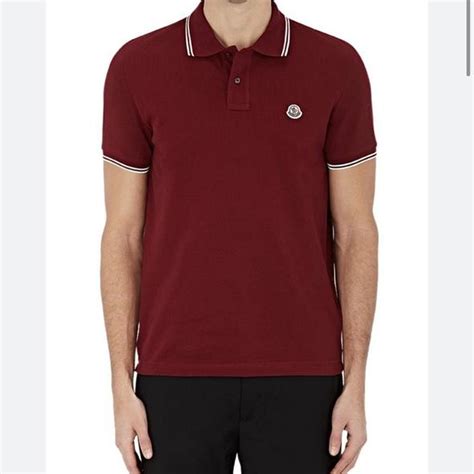 Authentic vintage maroon / burgundy moncler polo... - Depop