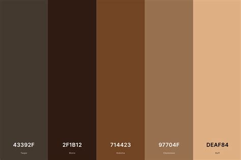 20 Brown Color Palettes with Names and Hex Codes - CreativeBooster