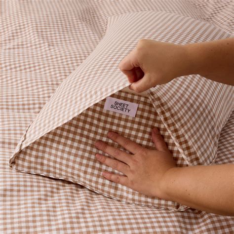 Leo Washed Cotton - Lyle Gingham Bed Sheets | Sheet Society