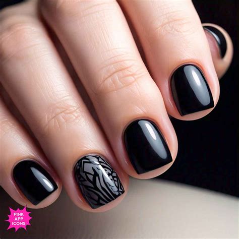 35+ Modern Black Nail Designs for for Every Style