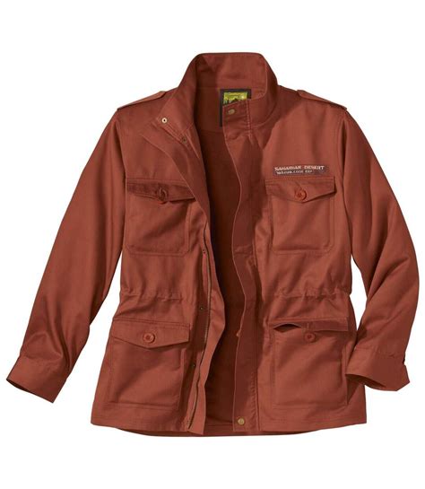 Men's Red Twill Safari Jacket | Atlas For Men