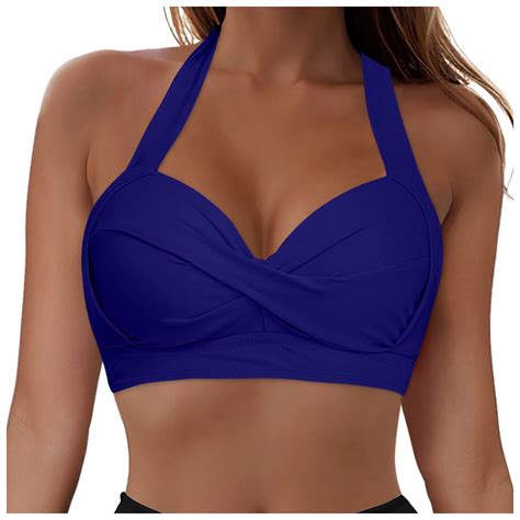 Siilsaa Womens High Neck Swim Top Women Sports Bra Swimsuit Top High ...