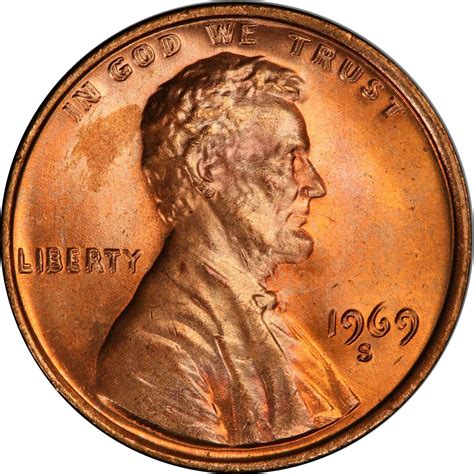 1969 S Doubled Die Obv 1c Ms | Lincoln Cents - Memorial Reverse | Coin