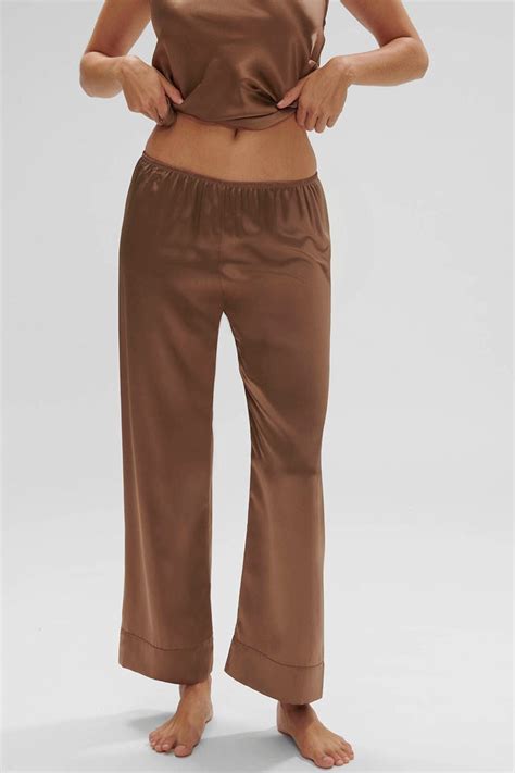 Dream Silk Pant - Light Brown - Chérie Amour