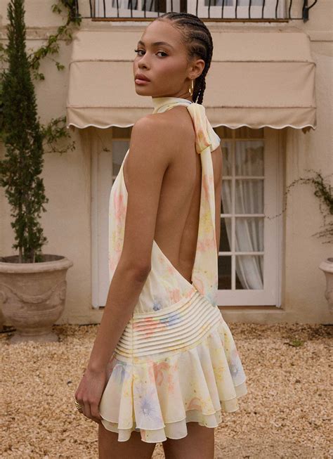 Willow Chiffon Mini Dress - Spring Meadow - Peppermayo US