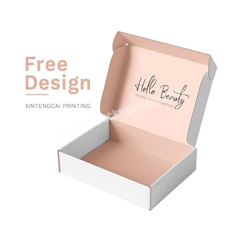 Free Design Peach Color Corrugated Paper Makeup Packaging Box for BB ...