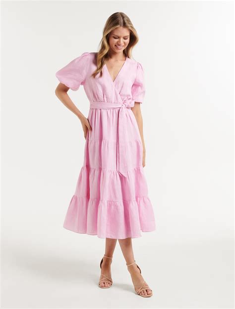 Mara Tiered Wrap Midi Dress - Women's Fashion | Forever New