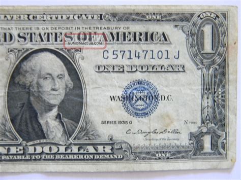 1935g One (1) Dollar Silver Certificate C Series " Full House " Note