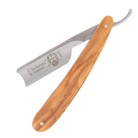 Dovo Barbarossa Straight Razor 5/8" Olivewood Spanish Point Carbon Ste ...