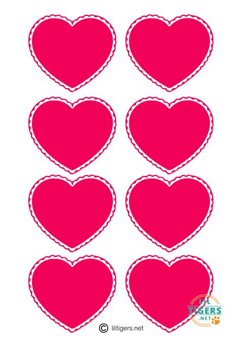 12 Free Printable Red Heart Templates - Lil Tigers Lil Tigers