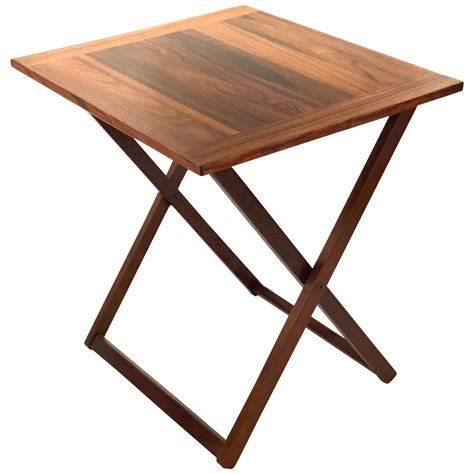 Danish Modern Campaign Style Rosewood Folding Cocktail Table at 1stDibs ...