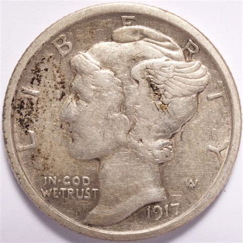1917-D Mercury Silver Dime - Numismax