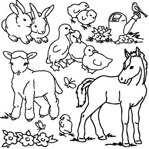Farm Animals Drawing at PaintingValley.com | Explore collection of Farm ...