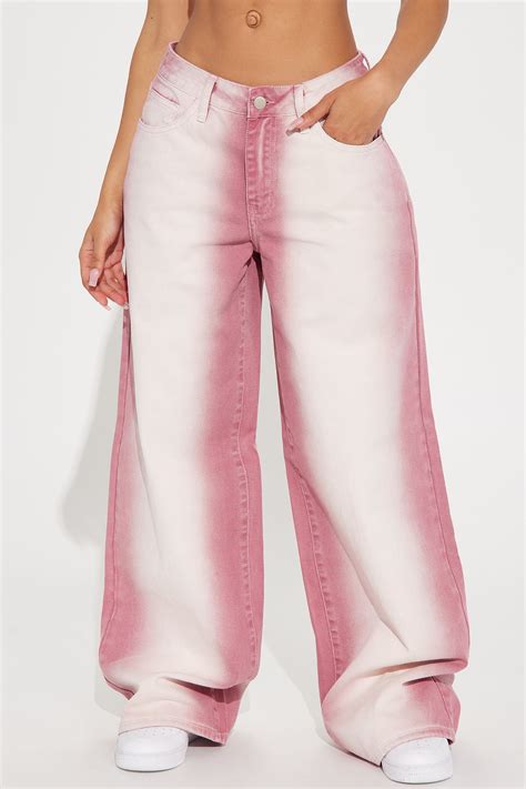 Get's Me Everytime Baggy Jeans - Pink | Fashion Nova