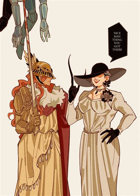 malenia blade of miquella and alcina dimitrescu (resident evil and 2 ...