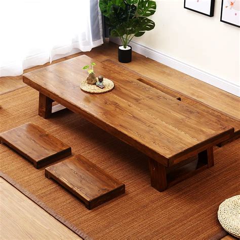 Amazon.com: WTTTTW Wood Coffee Table Center Table, Japanese Floor Table ...