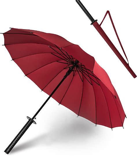 Amazon.com: Kurop Samurai Handle Umbrella Ninja Japanese Long Umbrella ...