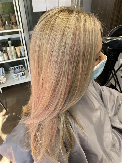 Strawberry Shortcake Blonde | Pink blonde hair, Pink hair highlights ...