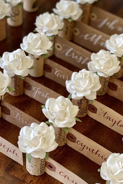 Wine theme wedding place card holders – Artofit