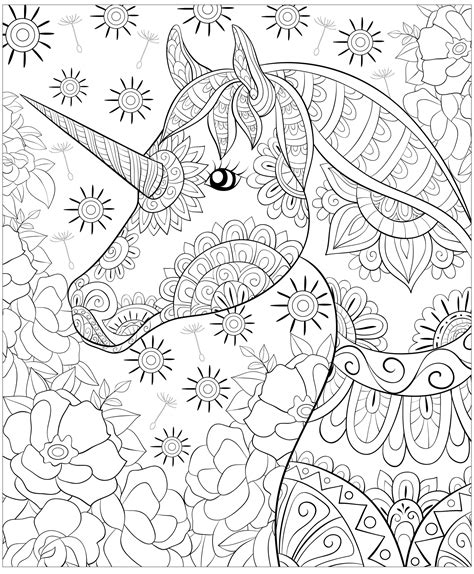 Majestic Unicorn Coloring Pages Coloring Pages