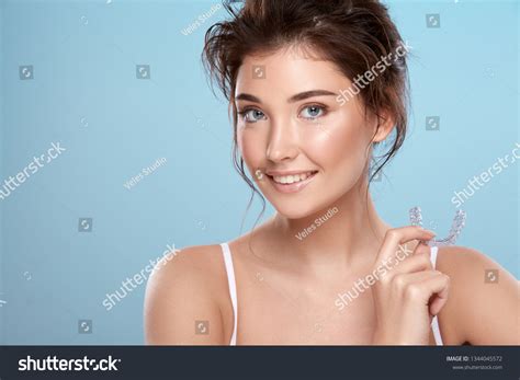 Beautiful Young Girl Naked Shoulders Wearing Stock Photo 1344045572 ...