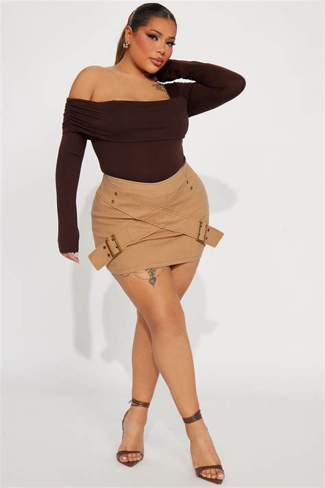 Think Of Me Mini Skirt - Khaki | Fashion Nova