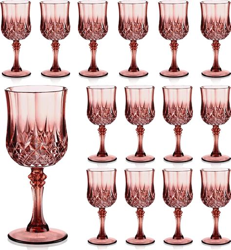 Amazon.com | Rtteri 12 Pcs Vintage Glass Goblet Stemmed Wine Glasses ...