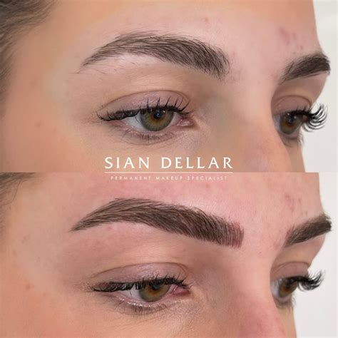 Extended and defined arches with combination brows - Sian Dellar