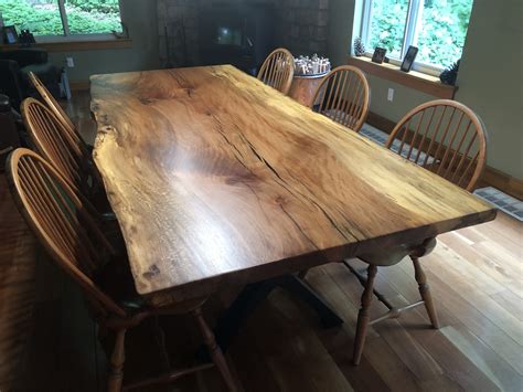 40" x 8' Live Edge Spalted Sycamore Table - Lancaster Live Edge
