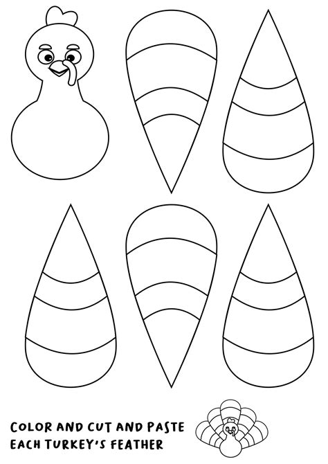 Turkey Feather Template