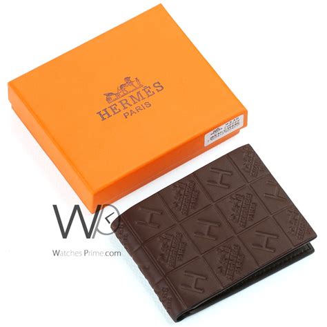 Hermes Paris Wallet Leather Brown For Men | Watches Prime