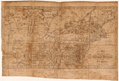 Old Map of Northeastern States [1797] Map of the Northern Part of the ...
