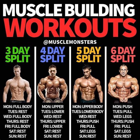 Push/Pull/Legs Split: 3-6 Day Weight Training Workout Schedule and Plan ...
