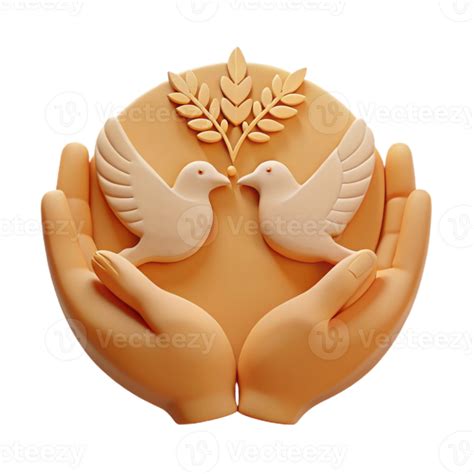 Hands Holding Doves and Olive Branch Symbol of Peace 51328855 PNG