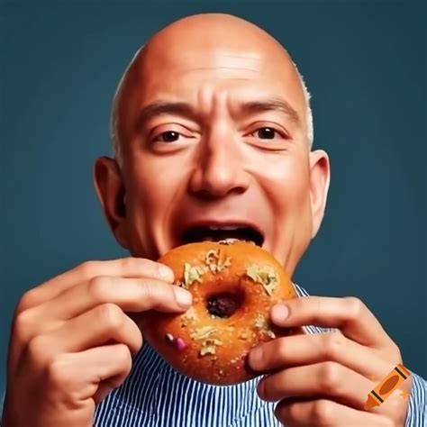 Jeff bezos enjoying a donut on Craiyon