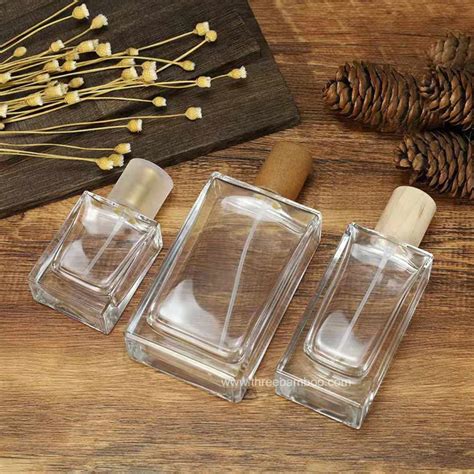 30ml/50ml/100ml Flat Square Perfume Bottle - Three Bamboo