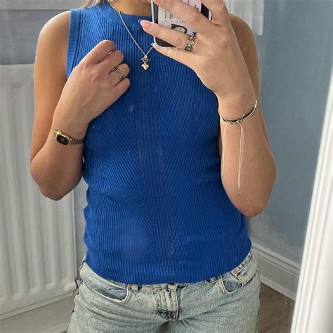 Women's Blue Vest | Depop