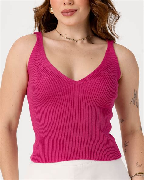 REGATA ALICE TRICOT - COR ROSA PINK | Atacado Tshirt | Use Criativa