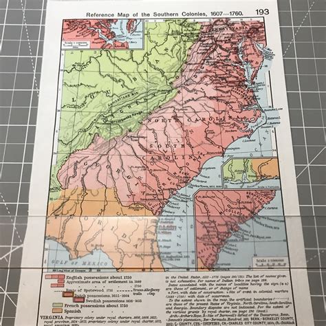 Map Of The Southern Colonies